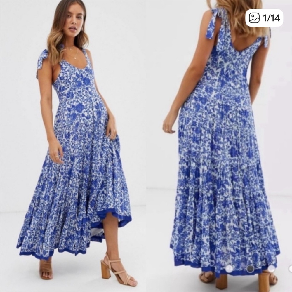 Free People Kika Tie-Shoulder Maxi Dress